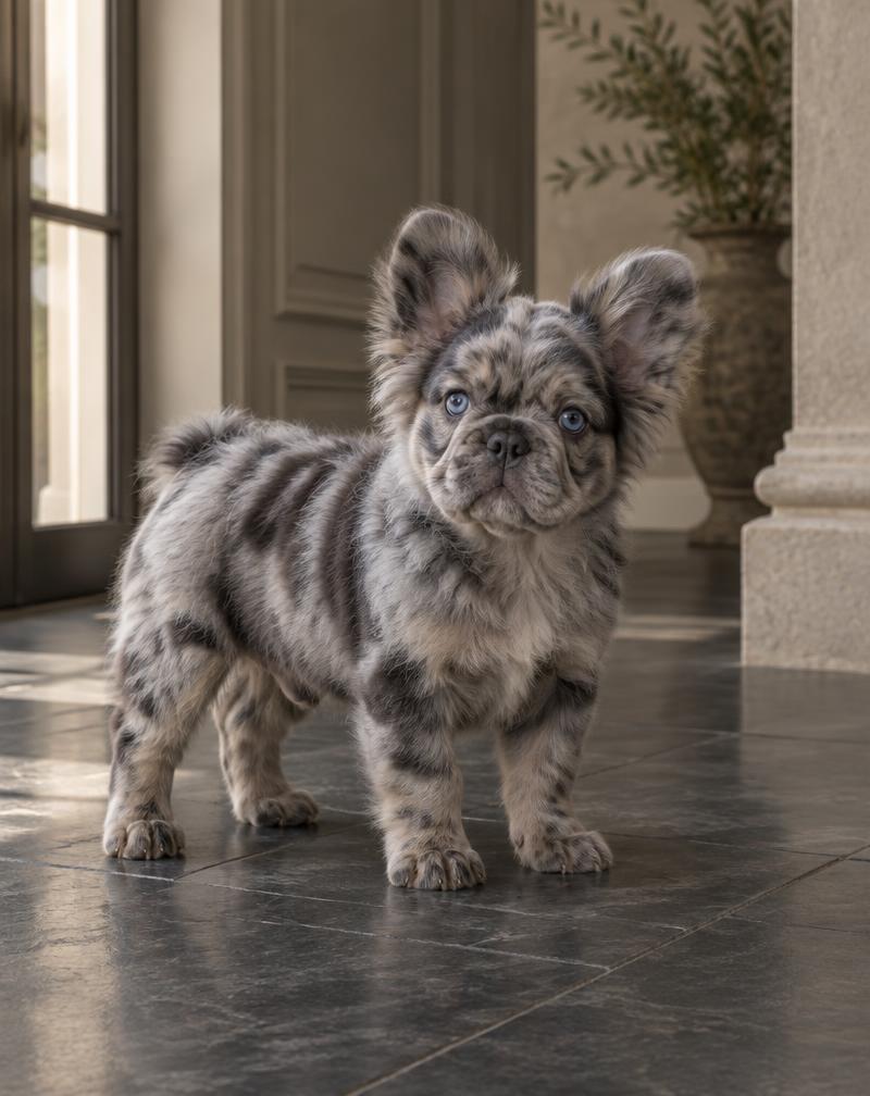 Referencia ilustrativa de Fluffy Blue Merle